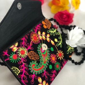 Vintage Handmade Embroidered Clutch